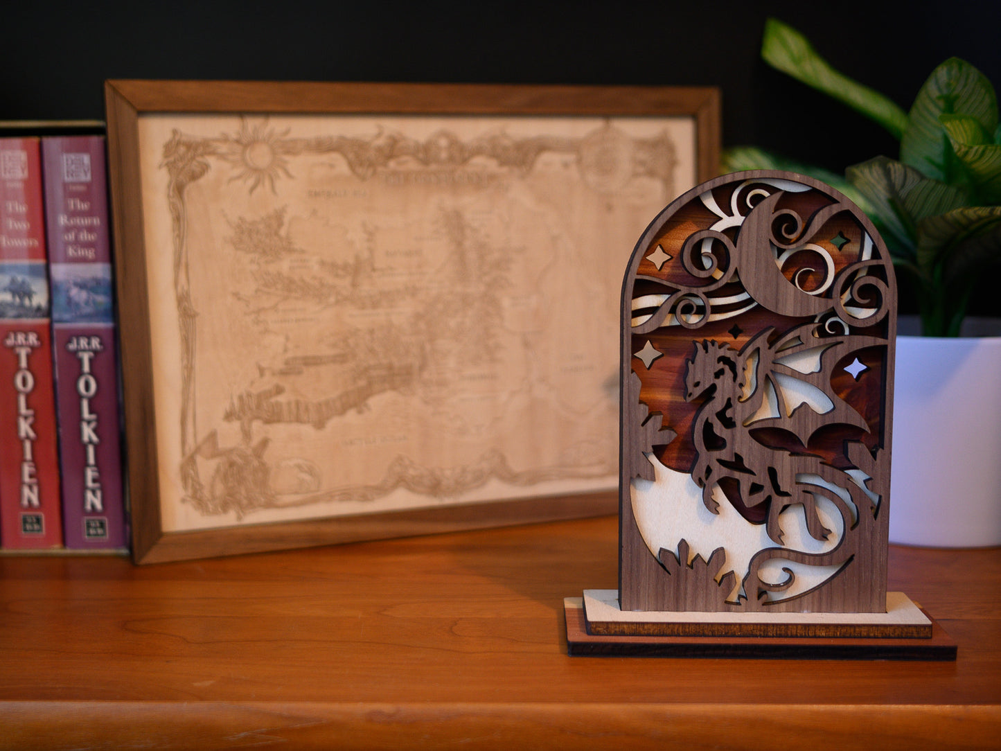 Dragon Bookshelf Sign
