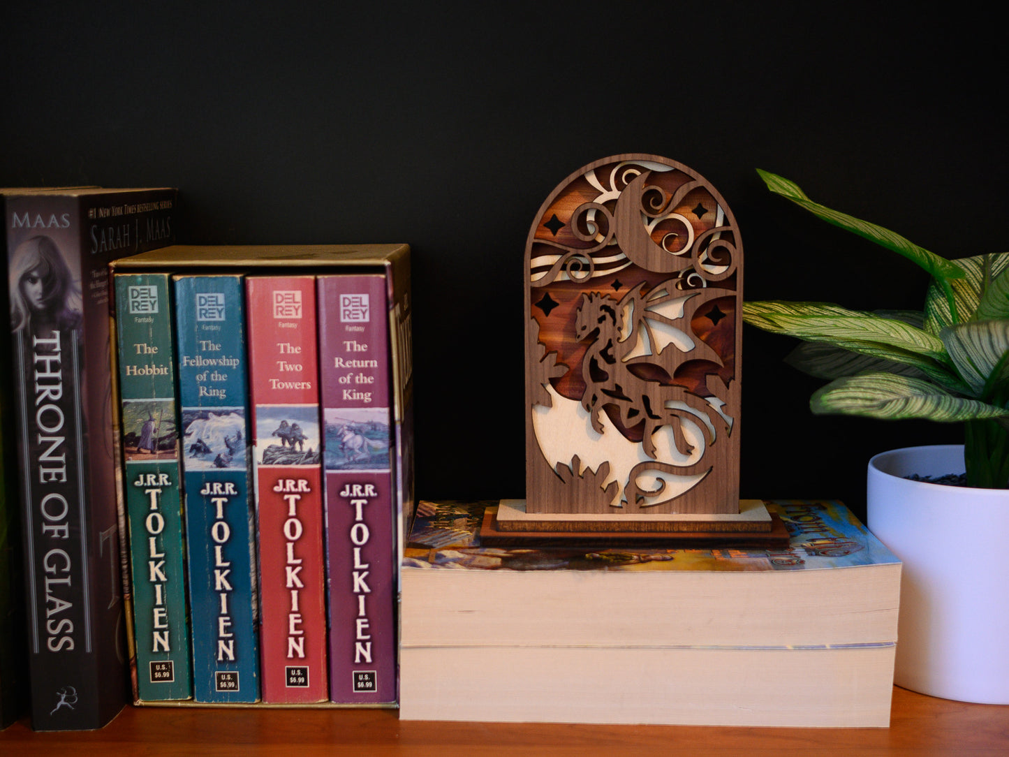 Dragon Bookshelf Sign