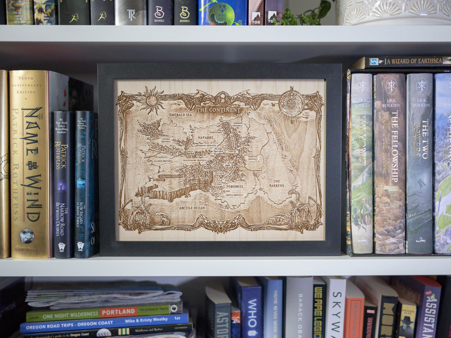 Fourth Wing/Iron Flame: Empyrean Wood Engraved Display Map