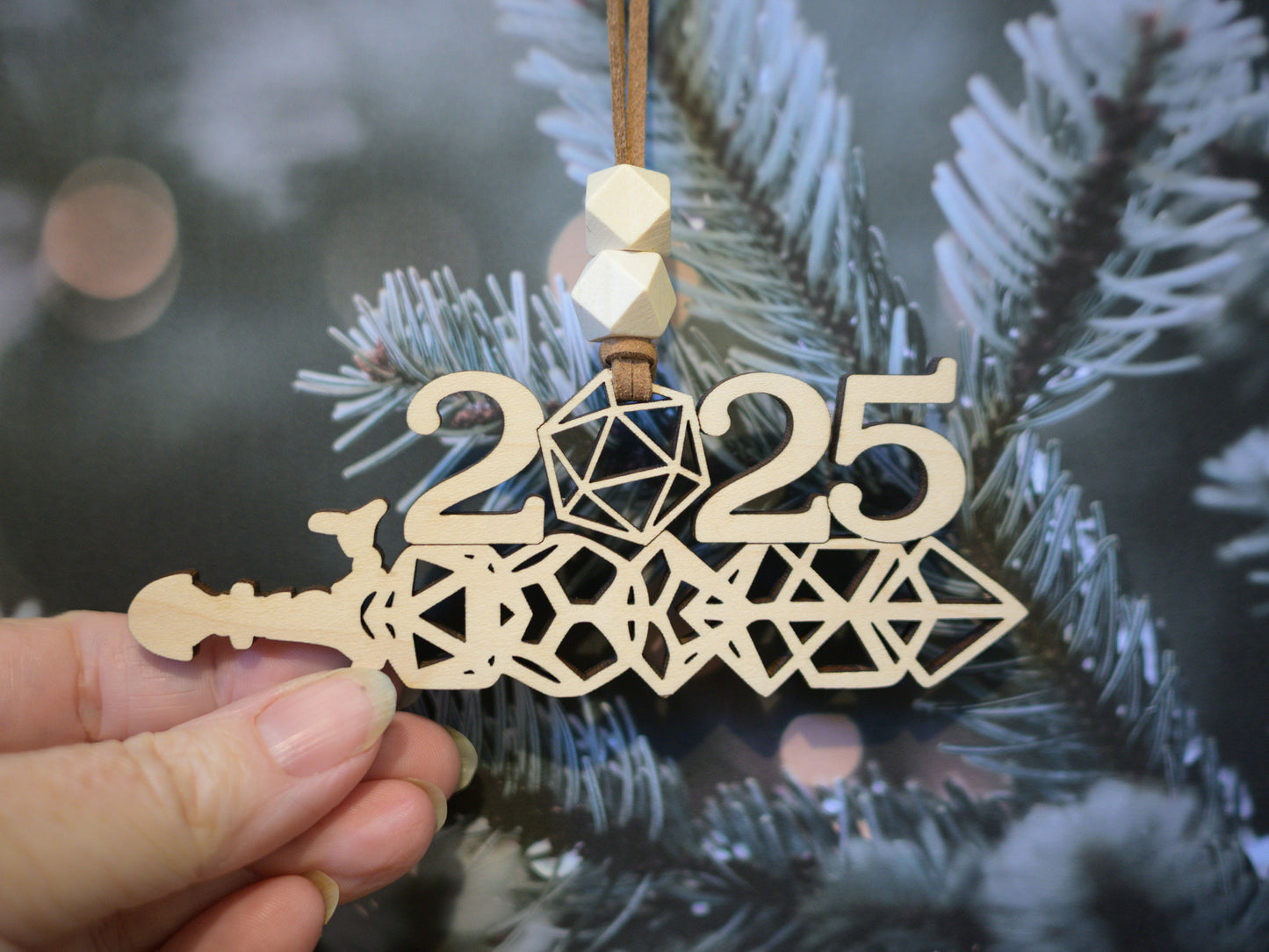 2025 Dice Sword Ornament for D&D/TTRPG