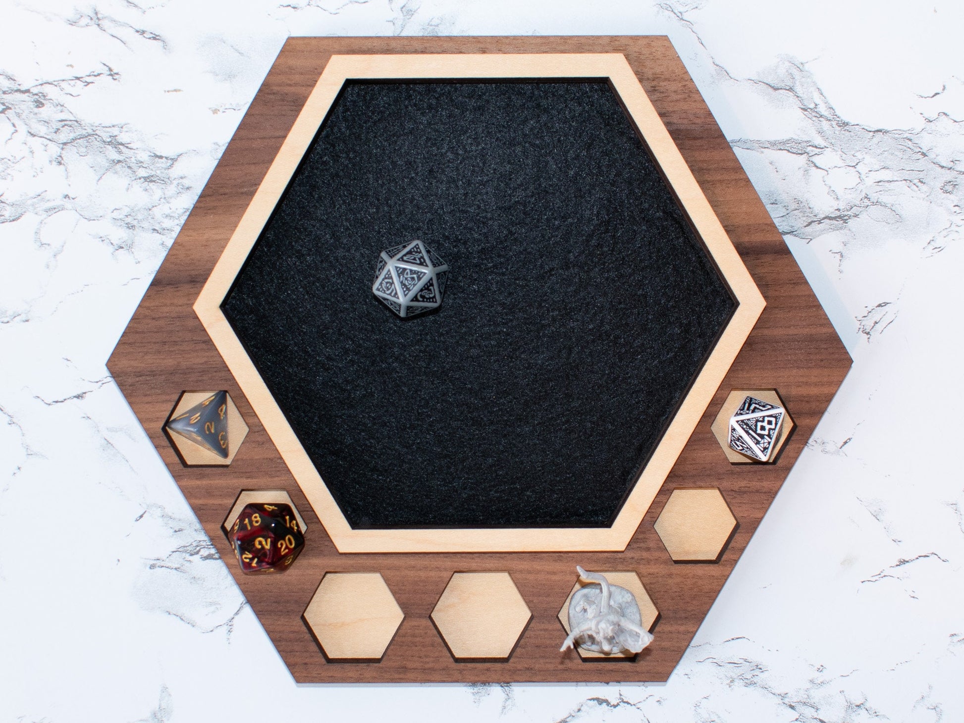 D&D Dice Tray Coaster Combo, Dungeon Master, DM Gift, Dungeons and Dragons Gift, D20 Dice Storage, DnD Accessory