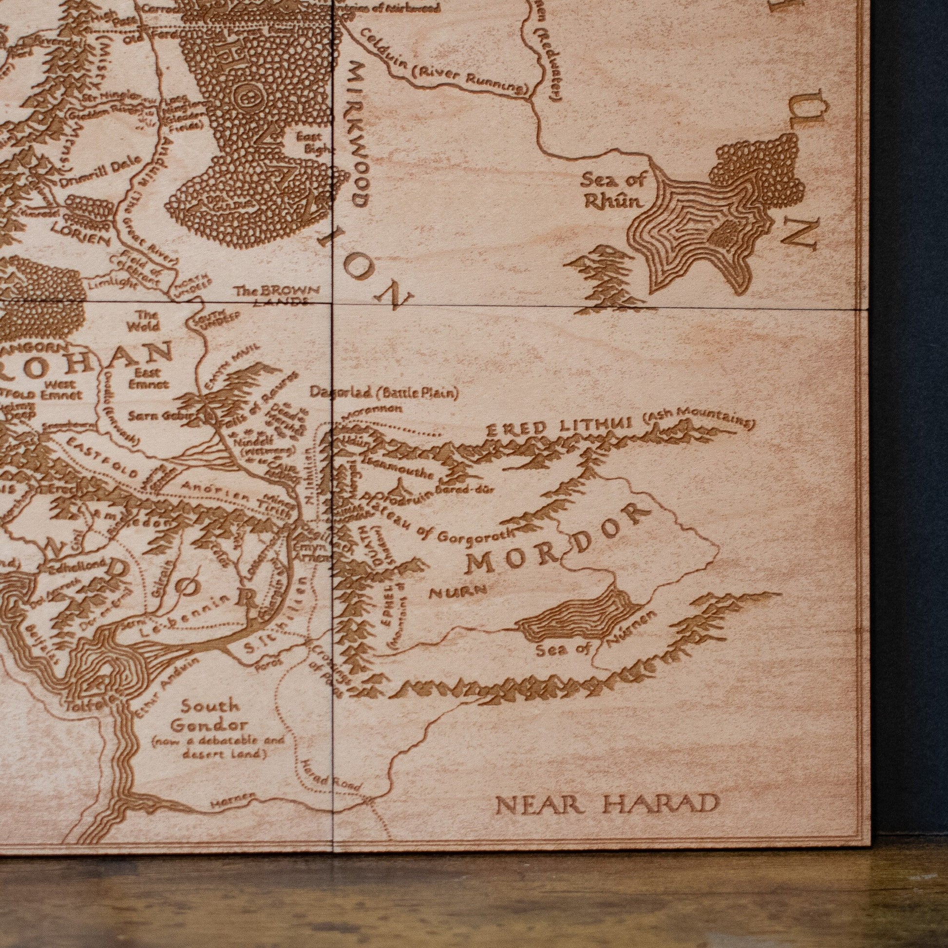 Lord of the Rings Coasters, LOTR Map Coasters, Lord of the Rings Gift Idea, Wood Map, LOTR Home Decor