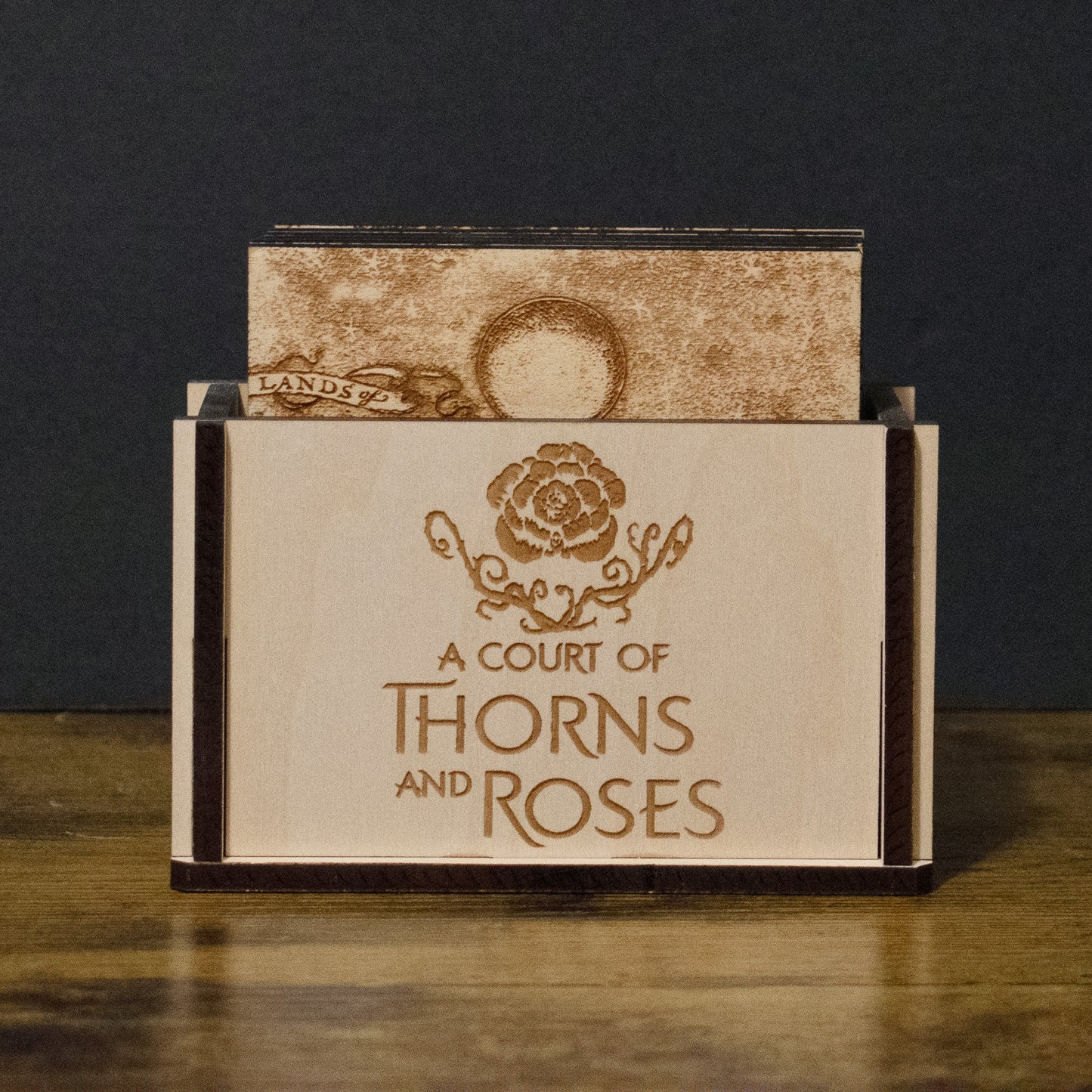 A Court of Thorns & Roses Map Coasters, ACOTAR Wood Coasters