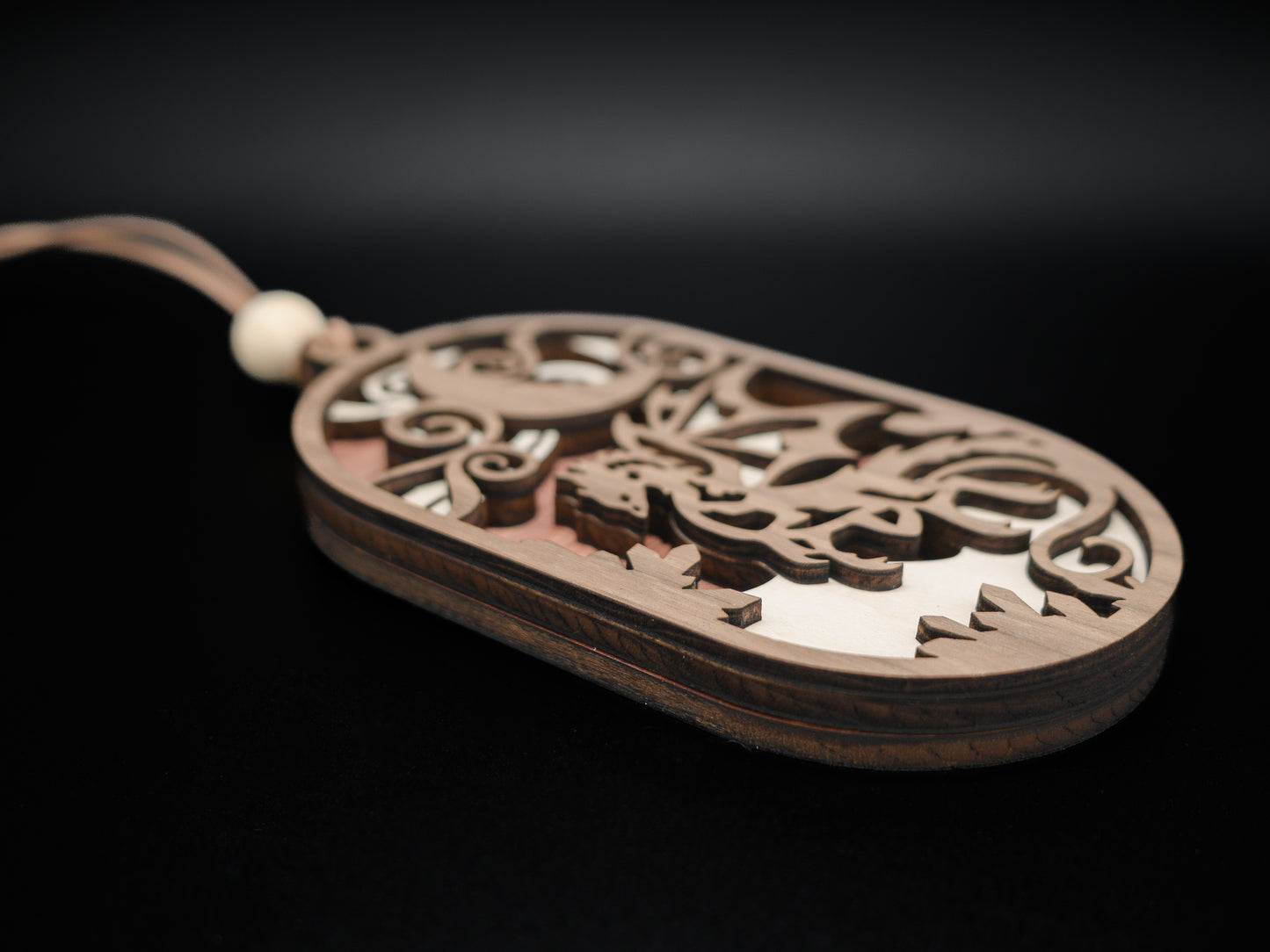 Dragon Ornament: Layered Wood Fantasy Dragon