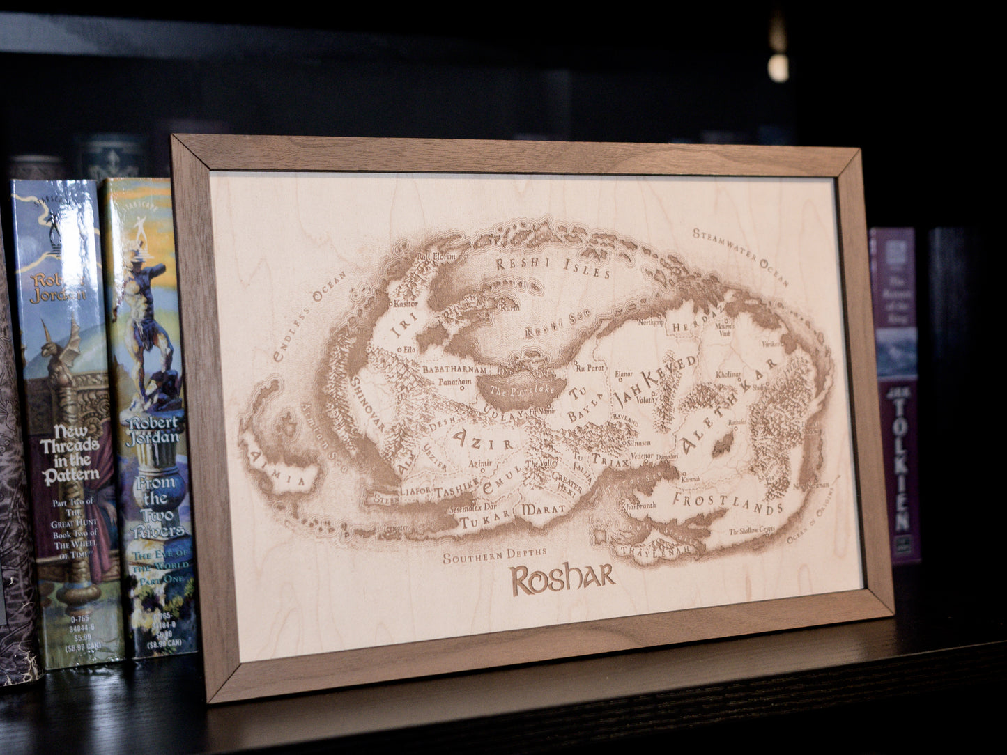 Roshar: Stormlight Wood Engraved Display Map