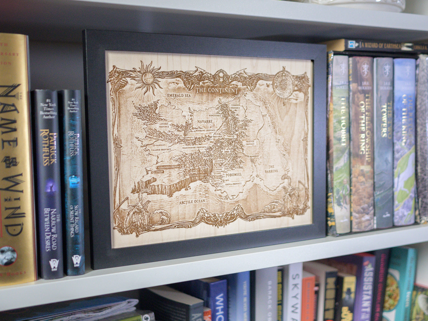 Fourth Wing/Iron Flame: Empyrean Wood Engraved Display Map