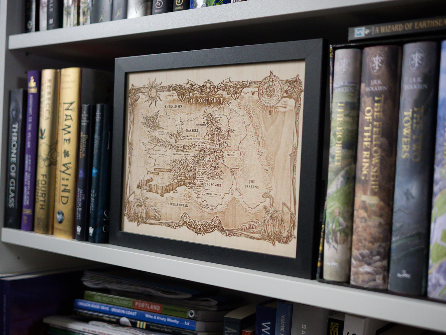 Fourth Wing/Iron Flame: Empyrean Wood Engraved Display Map