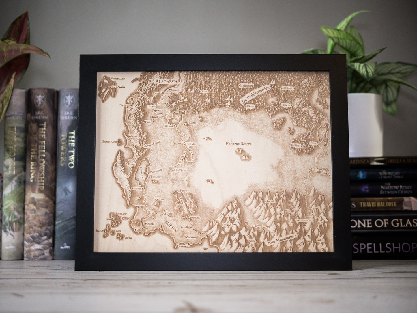 Eragon Wood Engraved Display Map