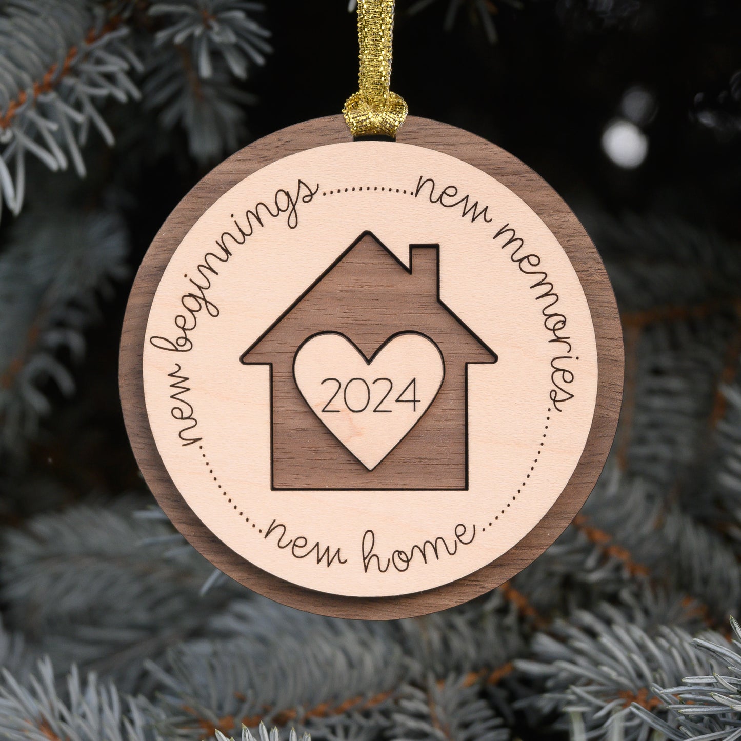 New Home Ornament, 2024 Christmas Ornament, Holiday Ornament, Stocking Tag, Gift Tag, Stocking Stuffer