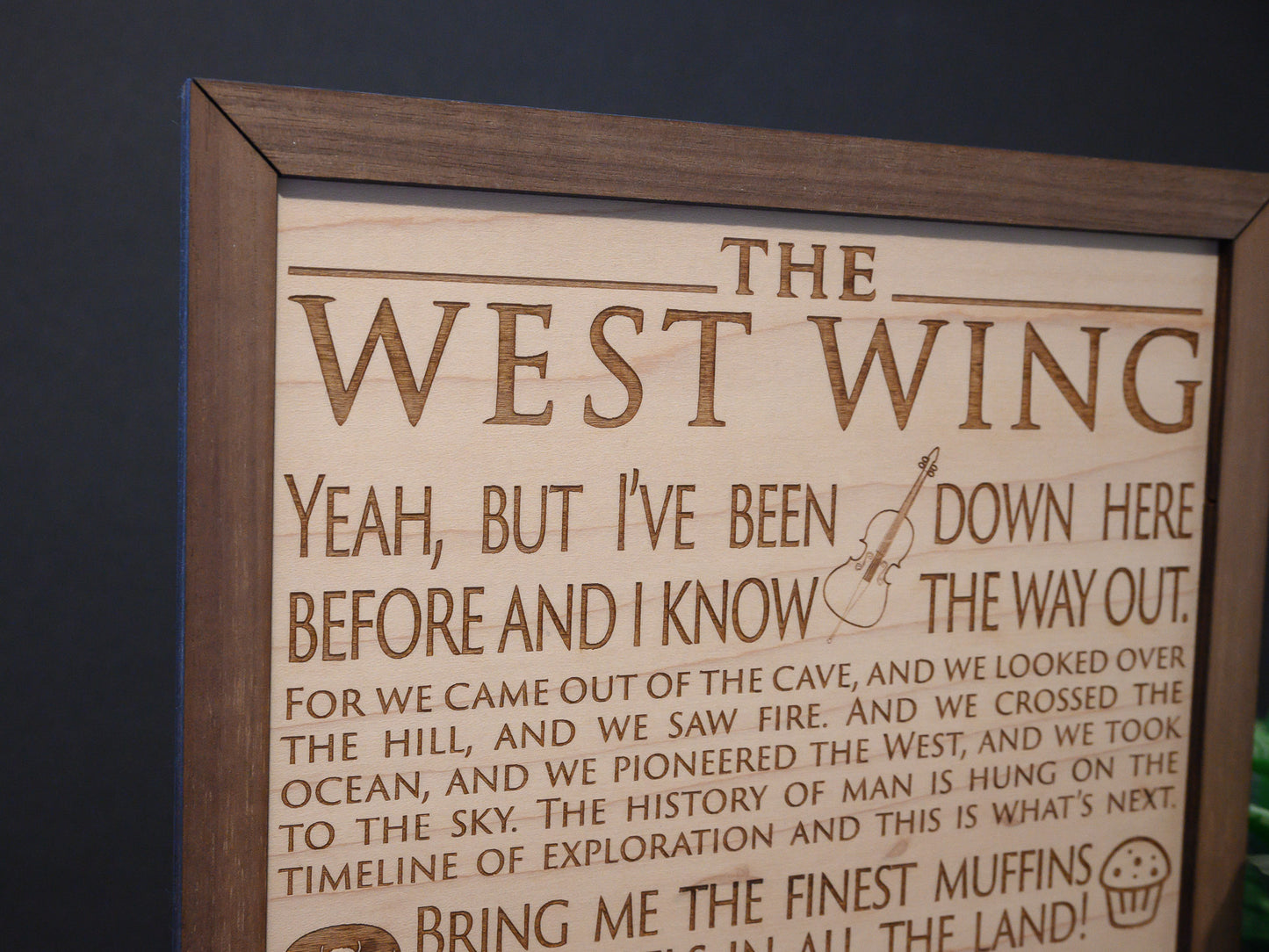 The West Wing Wood Engraved Wall Art