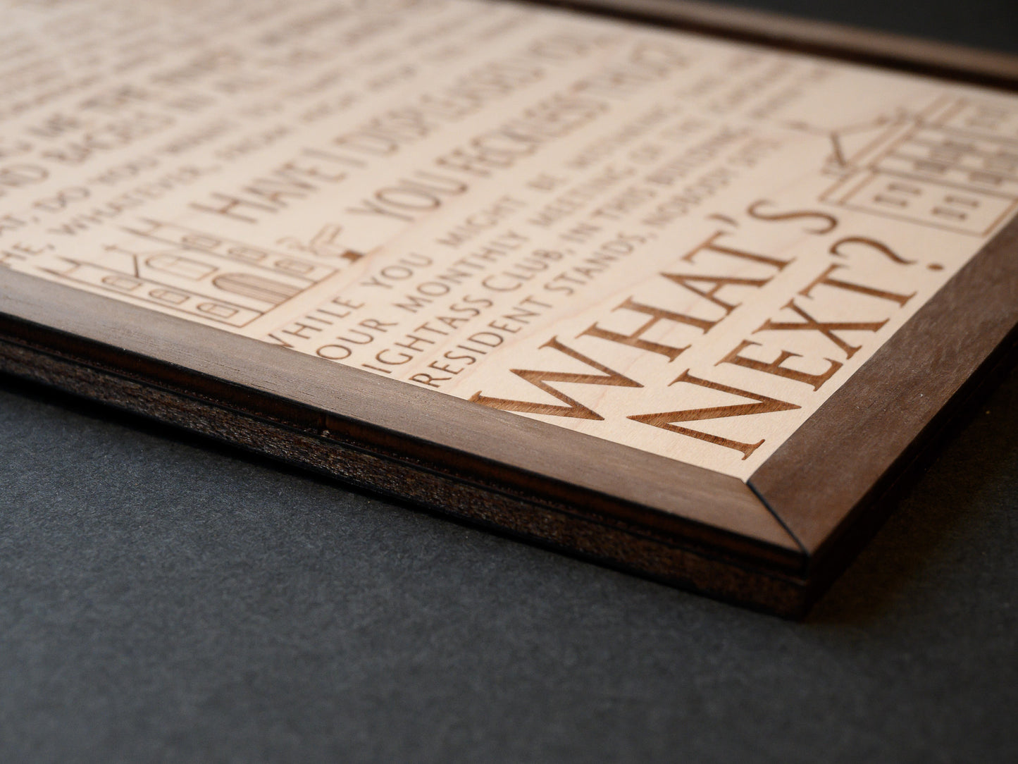 The West Wing Wood Engraved Wall Art