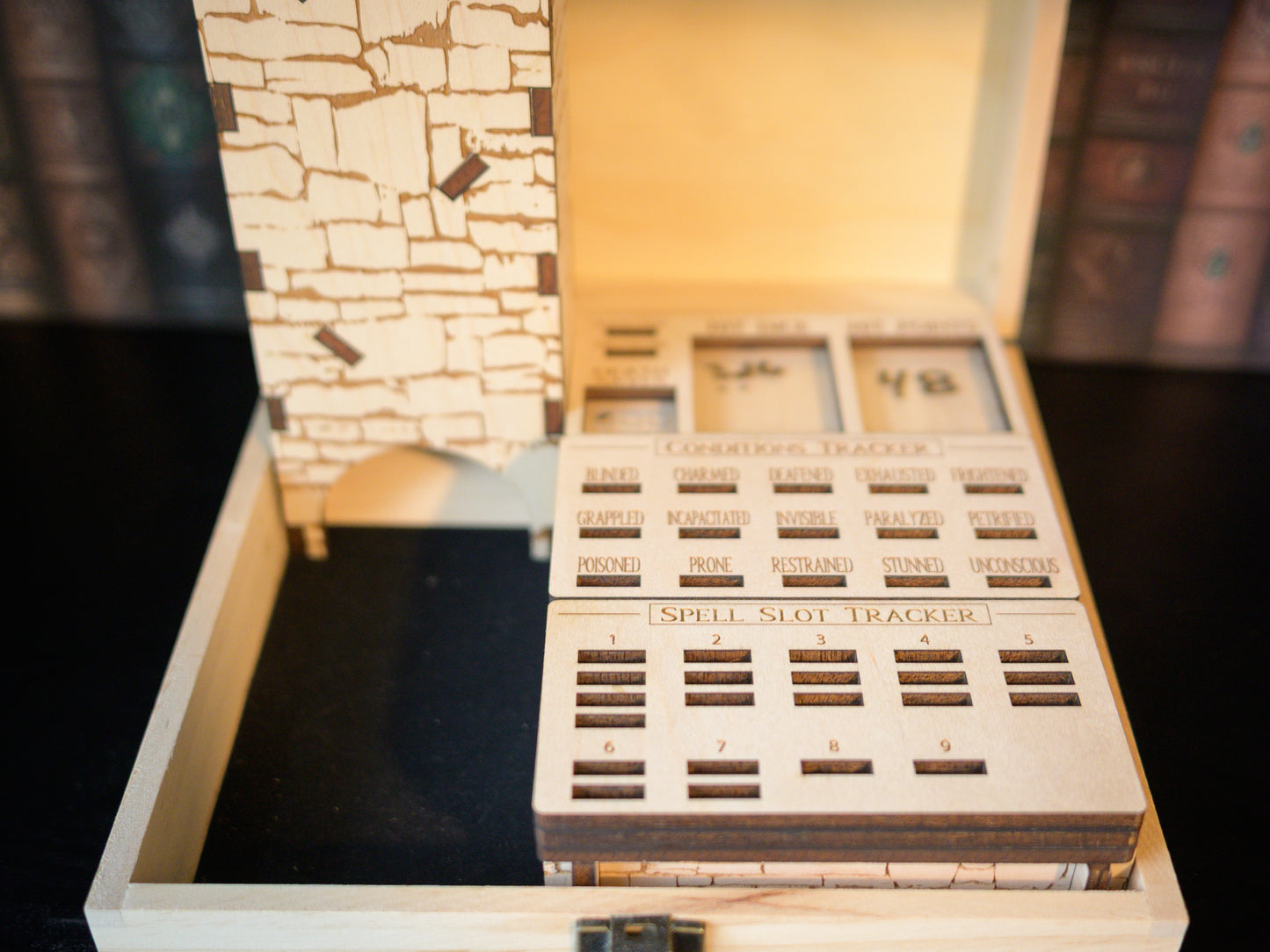 D&D Player's Box: Modular DnD Dice Tray, Spell Slot Tracker, Conditions Tracker, and Dice Tower