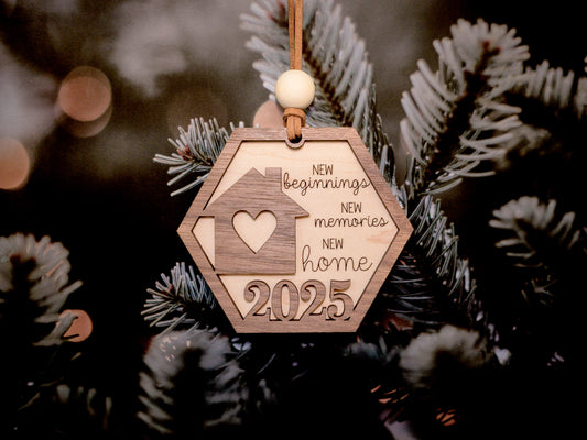New Home Ornament, 2025 Christmas Holiday Ornament
