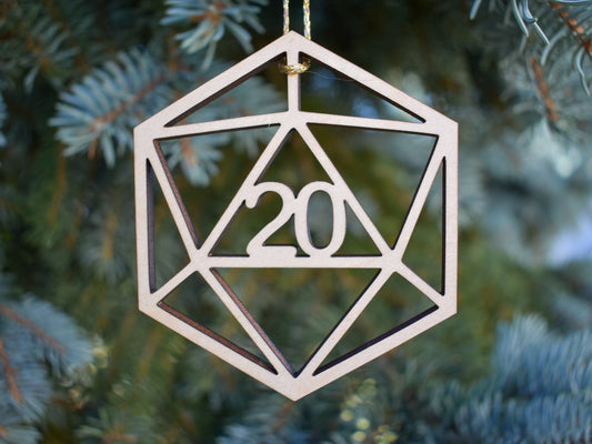 D&D D20 Ornament, Dungeons and Dragons Ornament, DnD Gift Tag, Dungeons and Dragons Gift Idea, DnD Christmas Ornament, 2021 Ornament