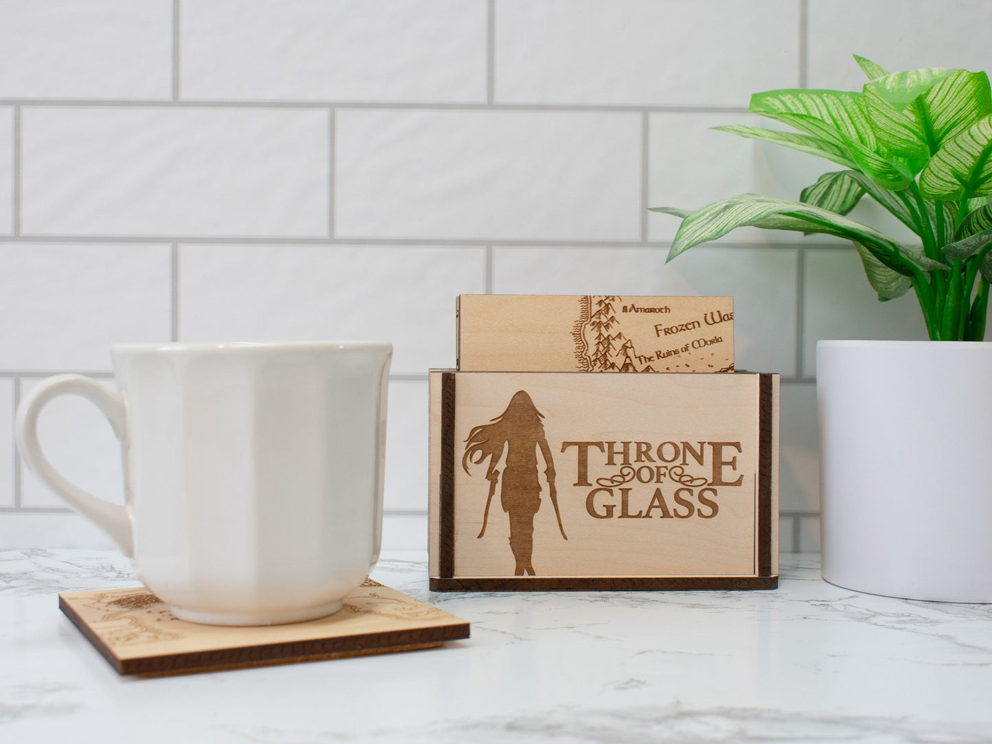 Throne of Glass Coasters, Map Coasters, Throne of Glass Gift Idea, Wood Map, Book Lovers Home Decor
