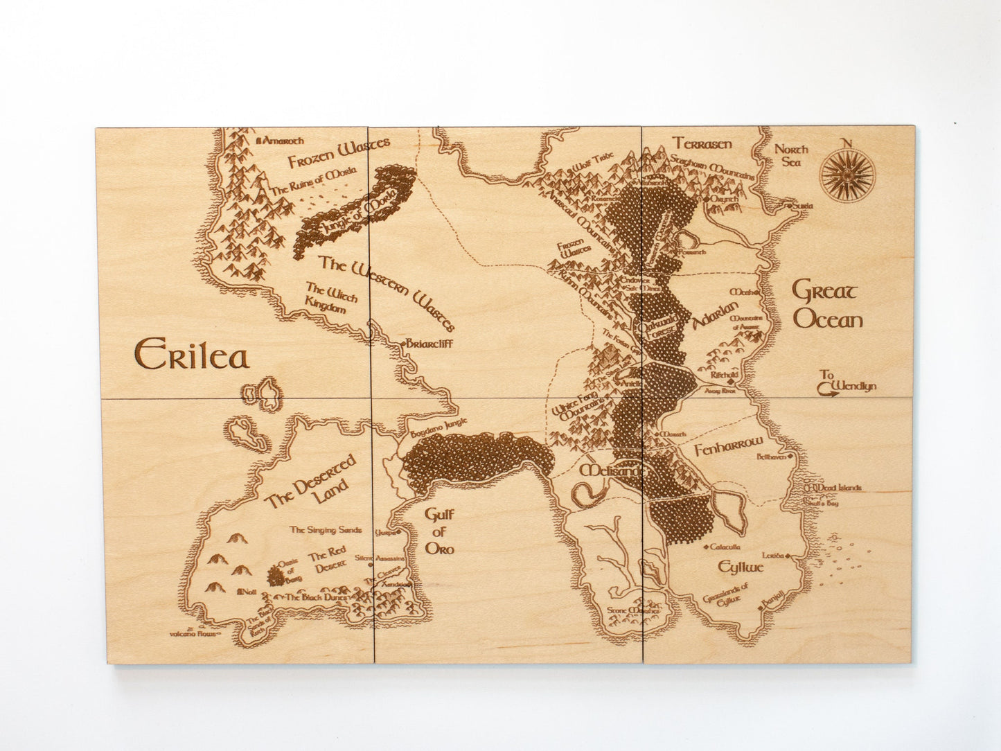 Throne of Glass Coasters, Map Coasters, Throne of Glass Gift Idea, Wood Map, Book Lovers Home Decor