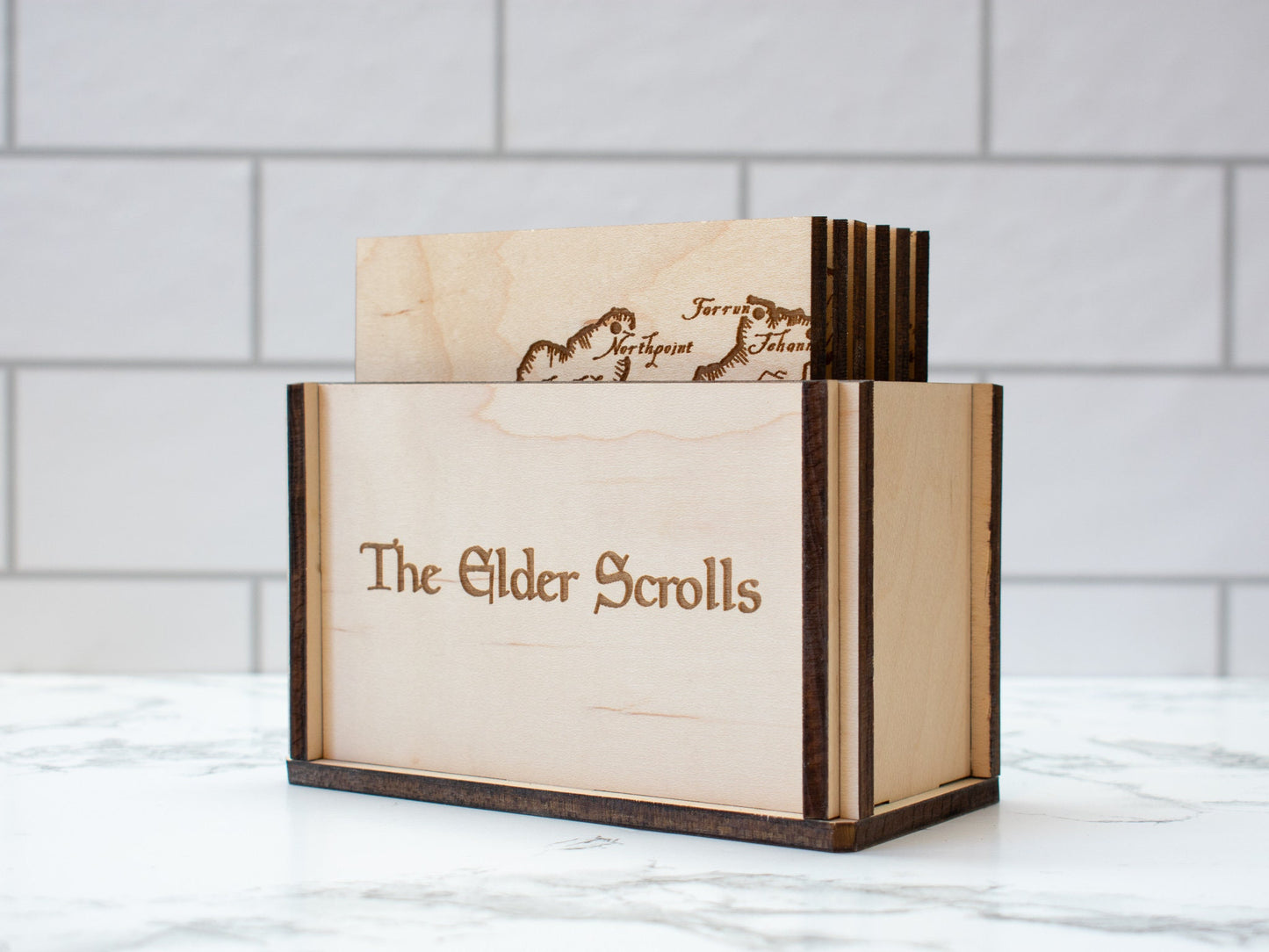 Elder Scrolls Coasters, Map Coasters, Elder Scrolls Gift Idea, Wood Map, Elder Scrolls Home Decor