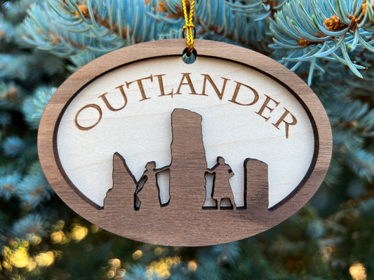 Outlander Ornament, Outlander Gift Idea, Wood Christmas Ornament