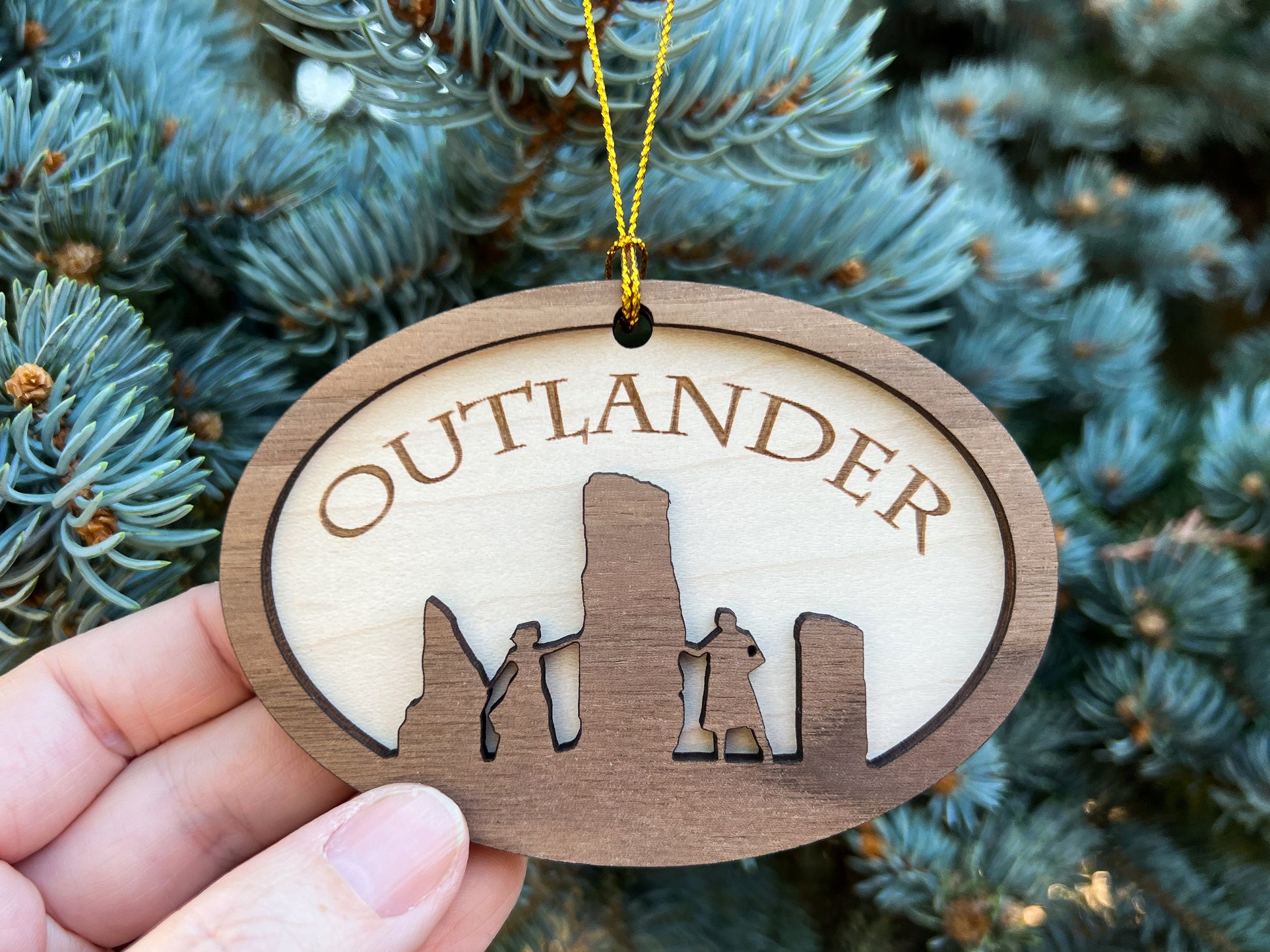 Outlander Ornament, Outlander Gift Idea, Wood Christmas Ornament