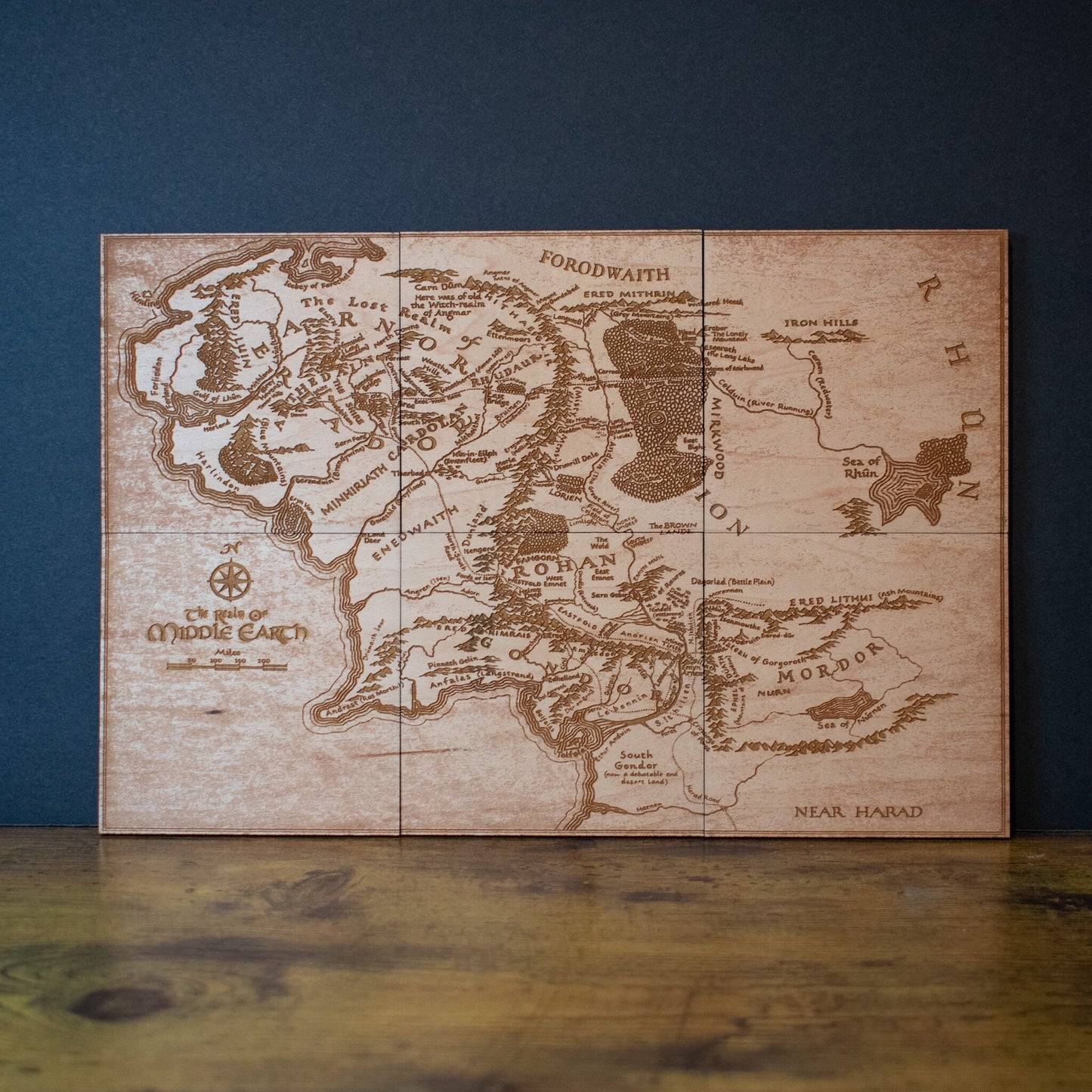 Lord of the Rings Coasters, LOTR Map Coasters, Lord of the Rings Gift Idea, Wood Map, LOTR Home Decor