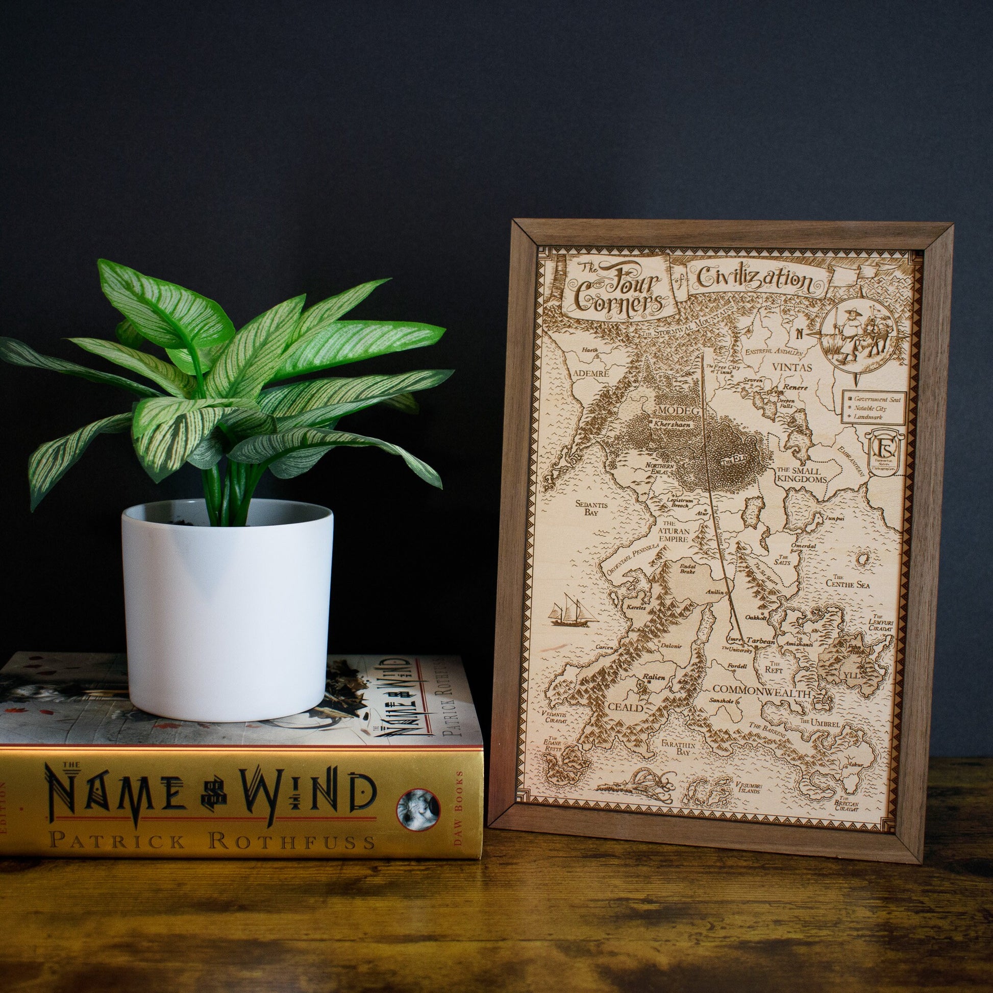 Name of the Wind Map, Kingkiller Chronicle Wood Map