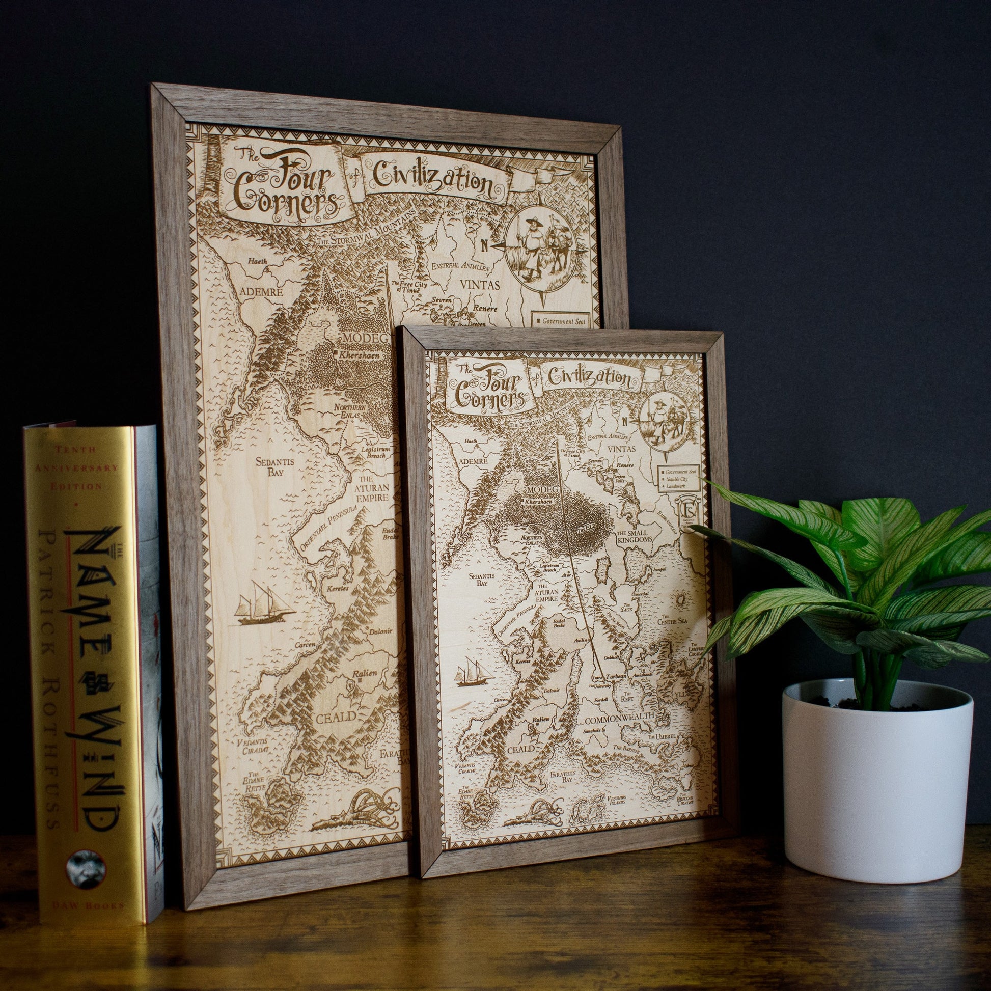 Name of the Wind Map, Kingkiller Chronicle Wood Map