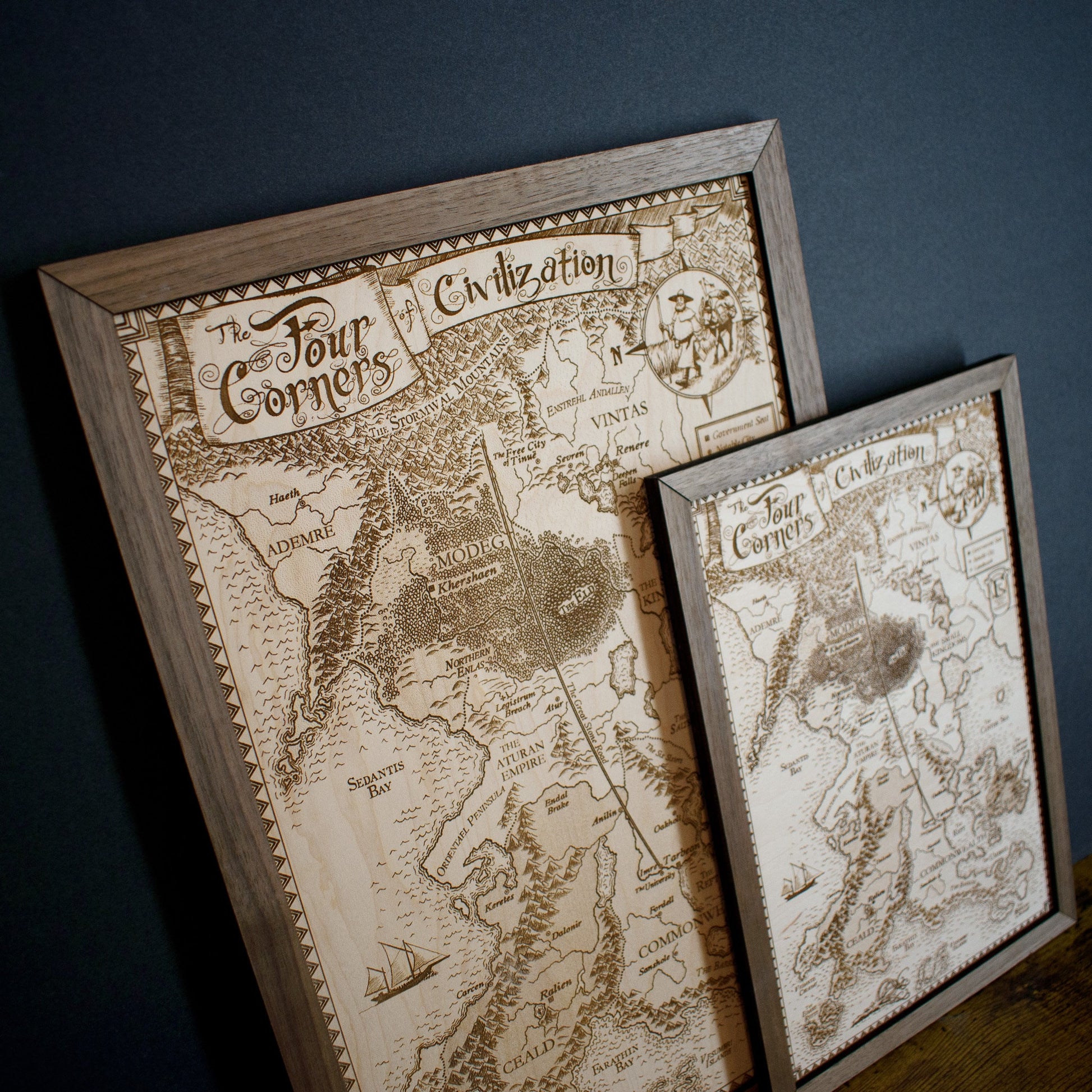 Name of the Wind Map, Kingkiller Chronicle Wood Map