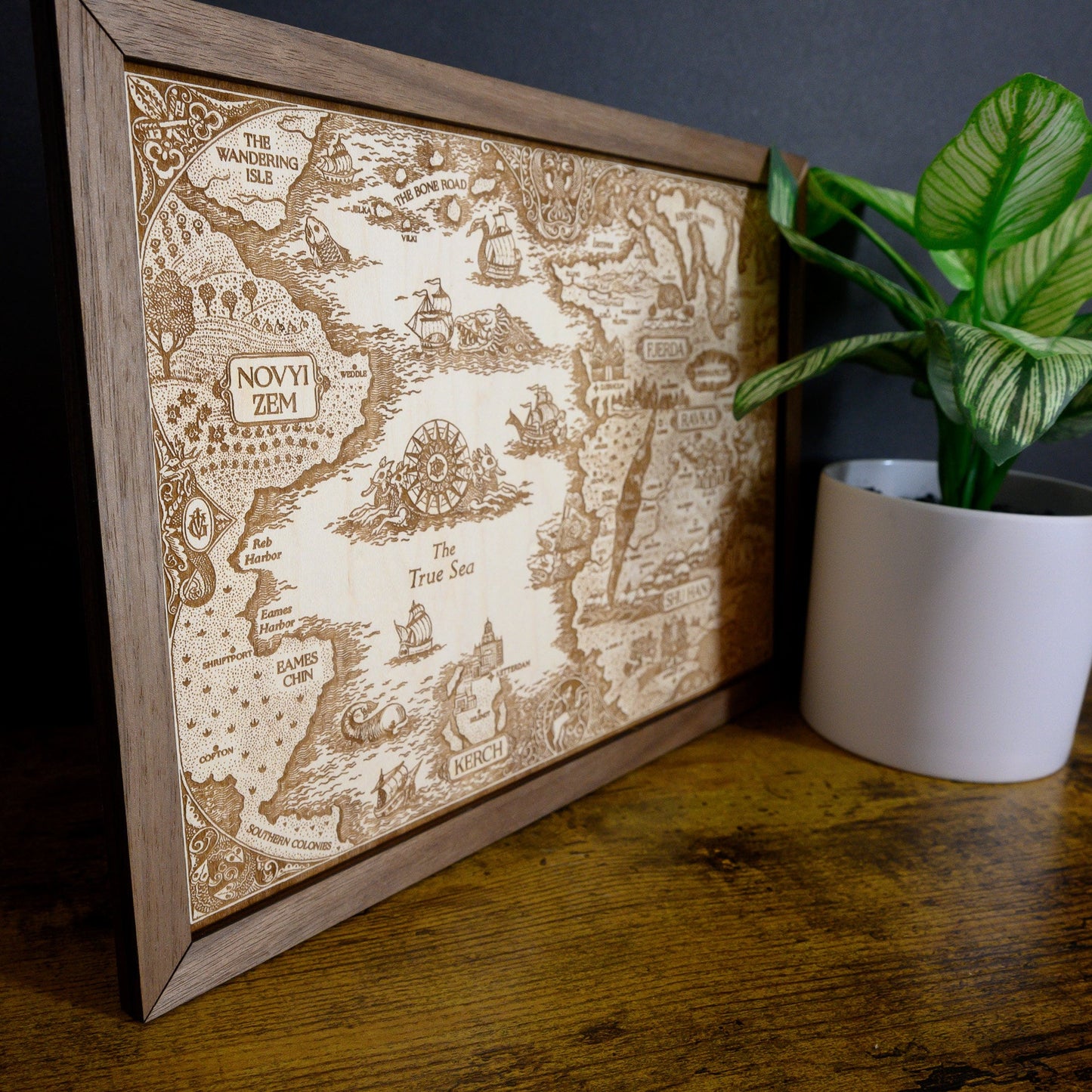 Grishaverse Map, Wood Engraved Map from Shadow and Bone