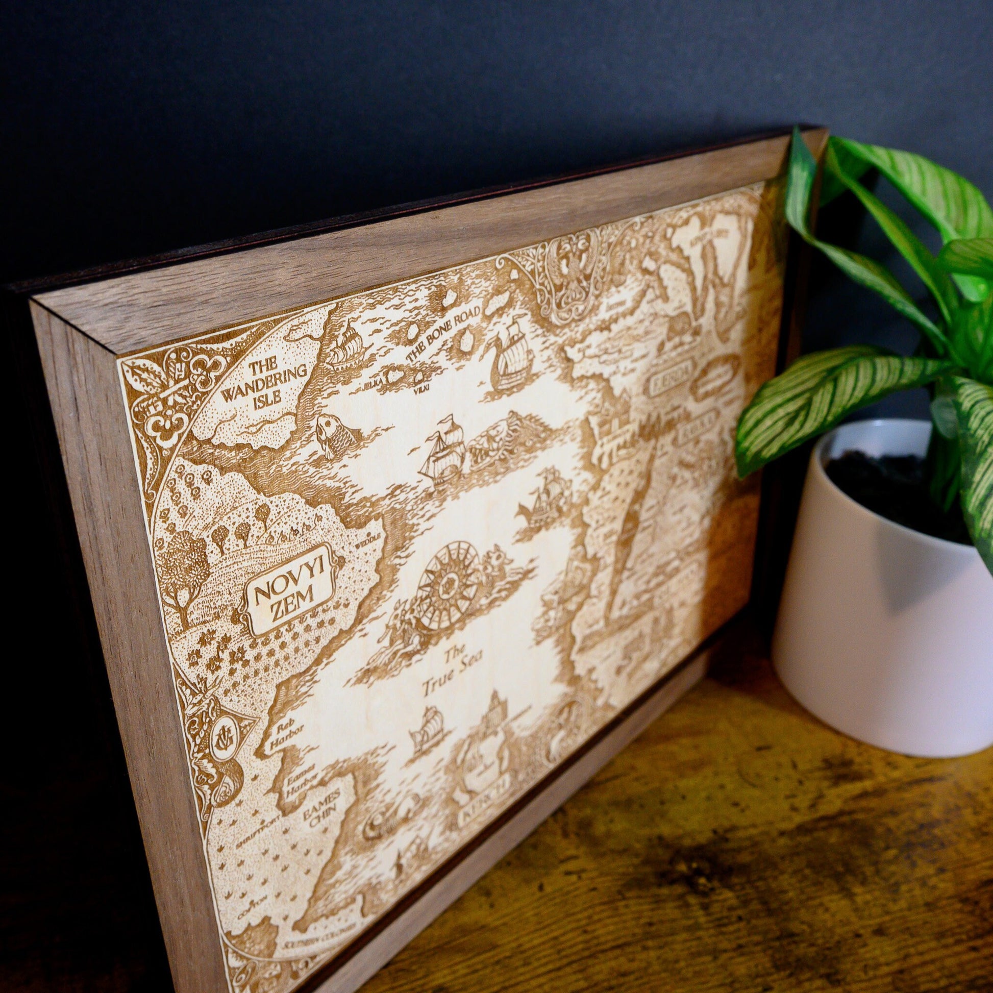 Grishaverse Map, Wood Engraved Map from Shadow and Bone