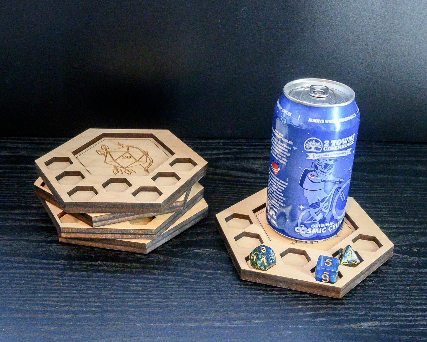 Set of 15 D&D Dice Tray Coasters, 14 Classes + DM