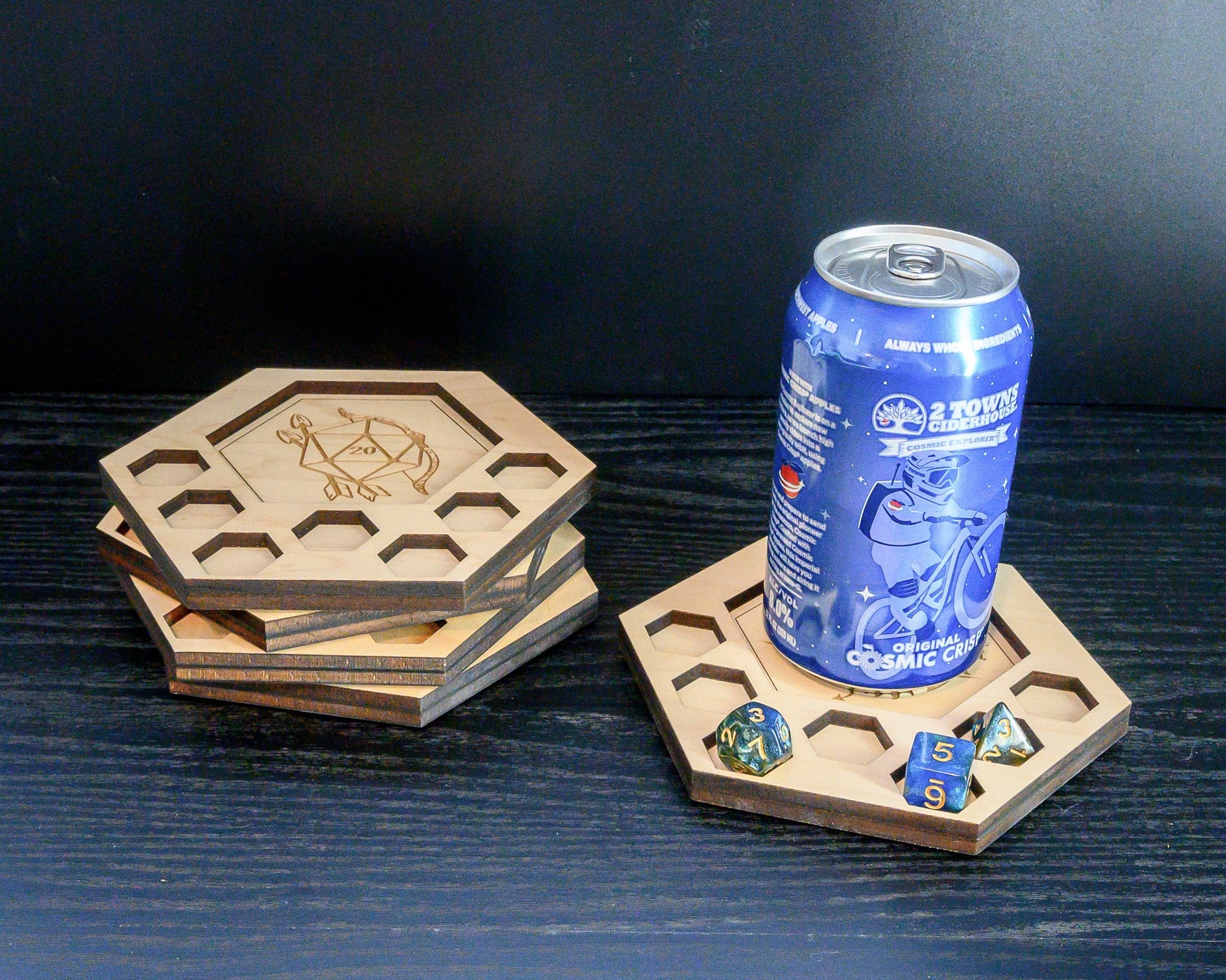 Set of 15 D&D Dice Tray Coasters, 14 Classes + DM