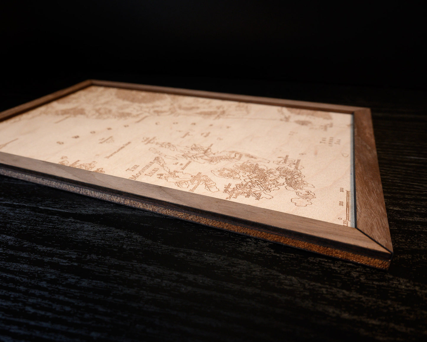 D&D Sword Coast Map, Wood Engraved Map from Dungeons and Dragons