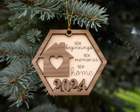 New Home Ornament, 2023 Christmas Holiday Ornament