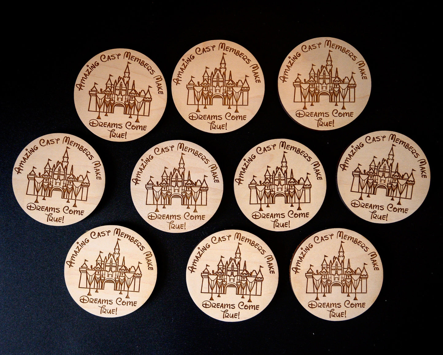 Cast Member Magnets, Set of 10, Magic Maker Tokens, Gift, Vacation Thank You Gift