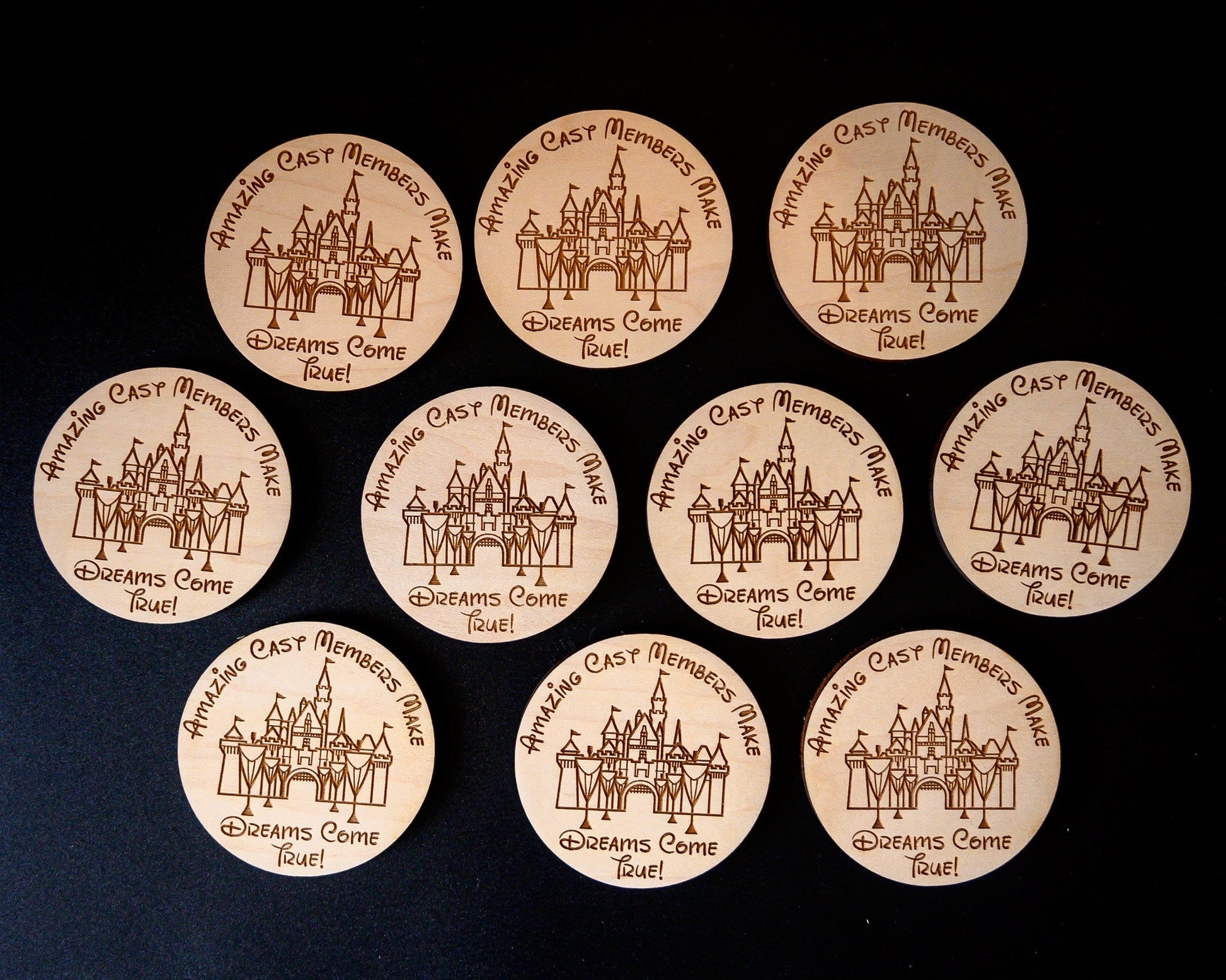 Cast Member Magnets, Set of 10, Magic Maker Tokens, Gift, Vacation Thank You Gift