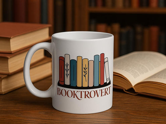 Booktrovert Mug: For Book Loving Introverts and Bibliophiles
