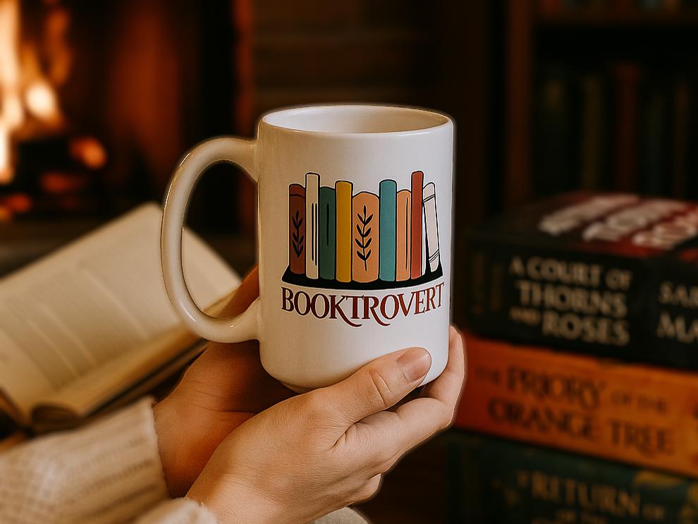 Booktrovert Mug: For Book Loving Introverts and Bibliophiles