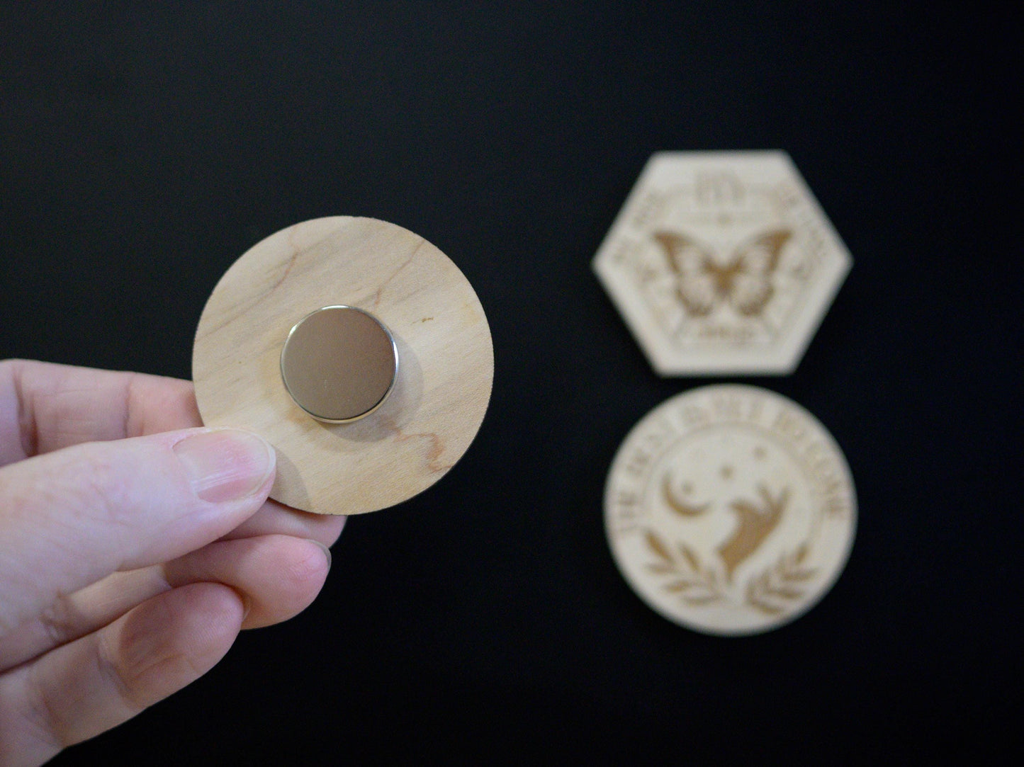 Affirmation Wood Magnets - Set of 3 - Inspirational and Motivational Quote Gift, Positive Vibes Boho Fridge Decor