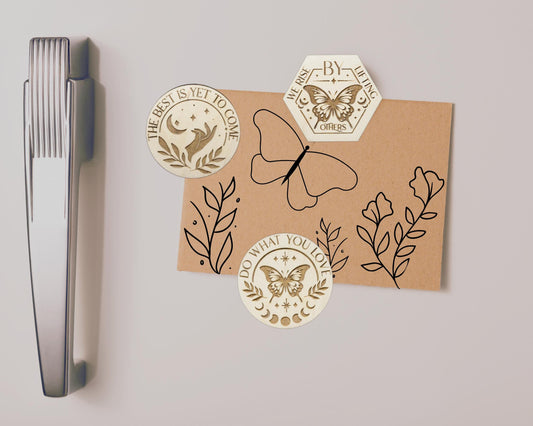 Affirmation Wood Magnets - Set of 3 - Inspirational and Motivational Quote Gift, Positive Vibes Boho Fridge Decor