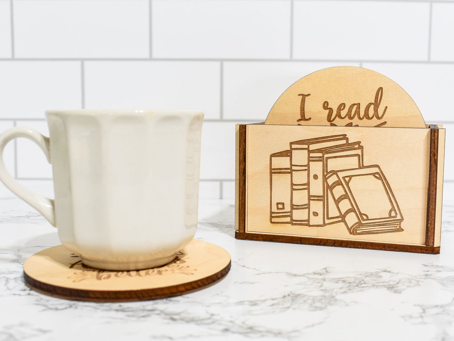 Book Coasters, Set of 8, Reading Decor, Gift for Book Nerds, Reading Quotes