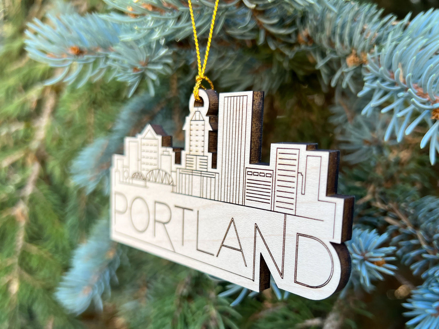 Portland Oregon Skyline Ornament