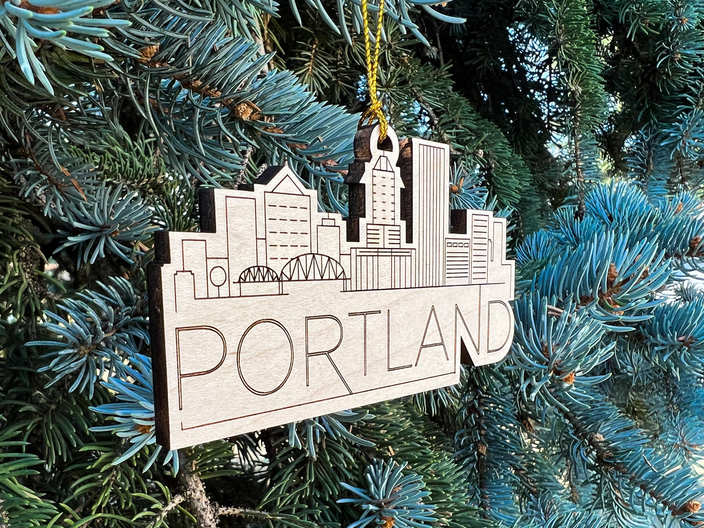 Portland Oregon Skyline Ornament