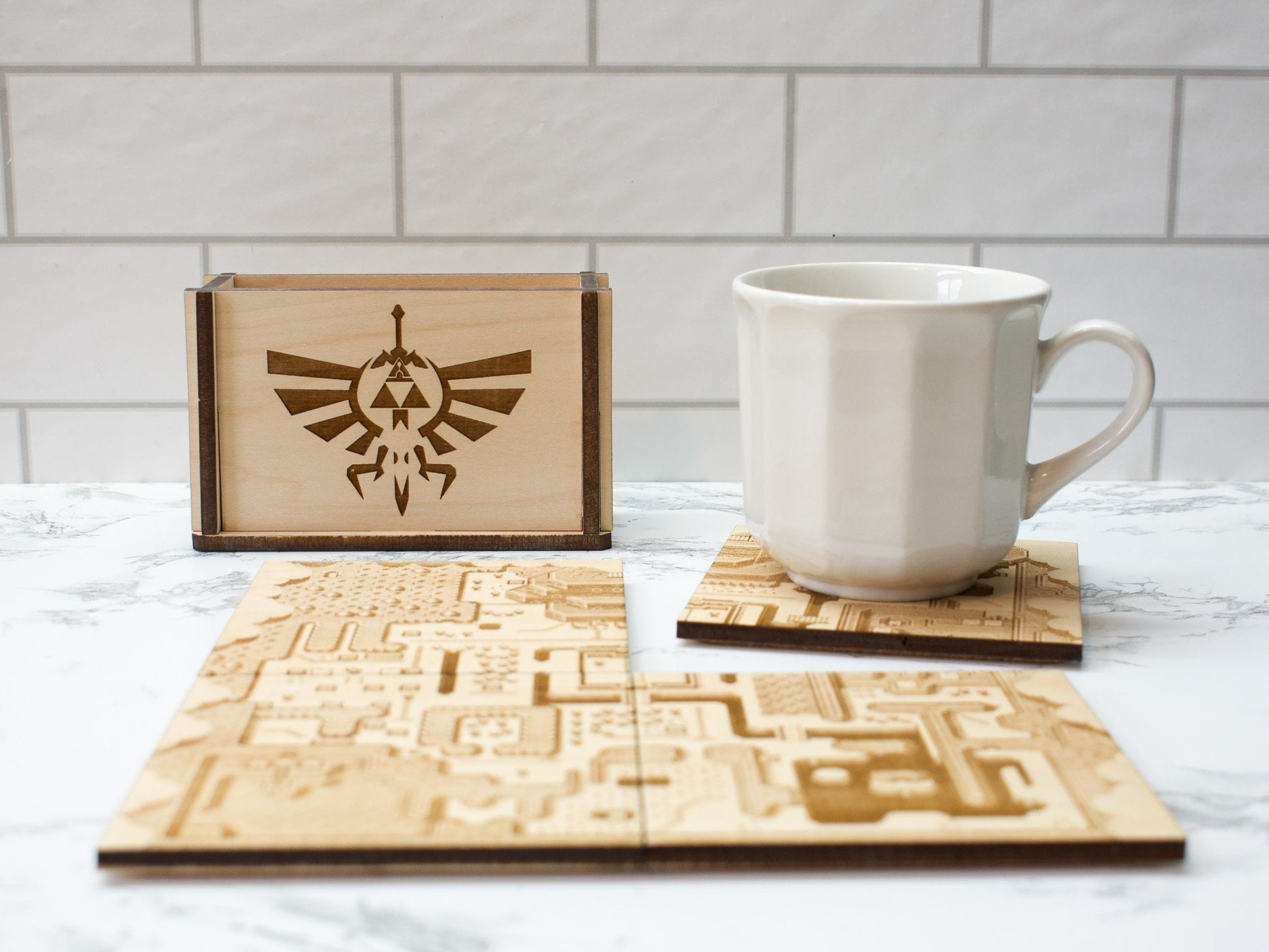 Legend of Zelda Link to the Past Map Coasters, Zelda Decor, Legend of Zelda Game Coasters