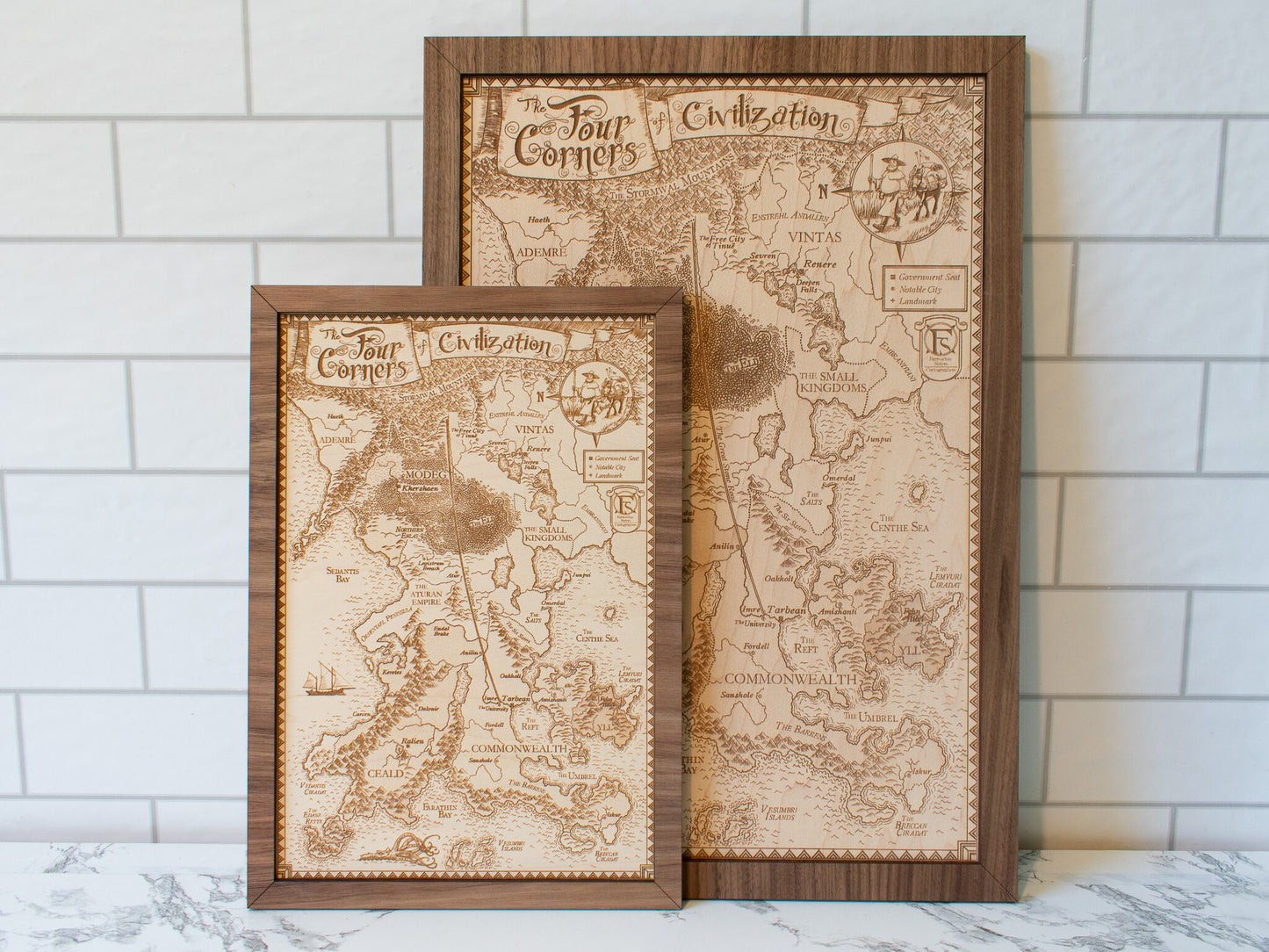 Name of the Wind Map, Kingkiller Chronicle Wood Map